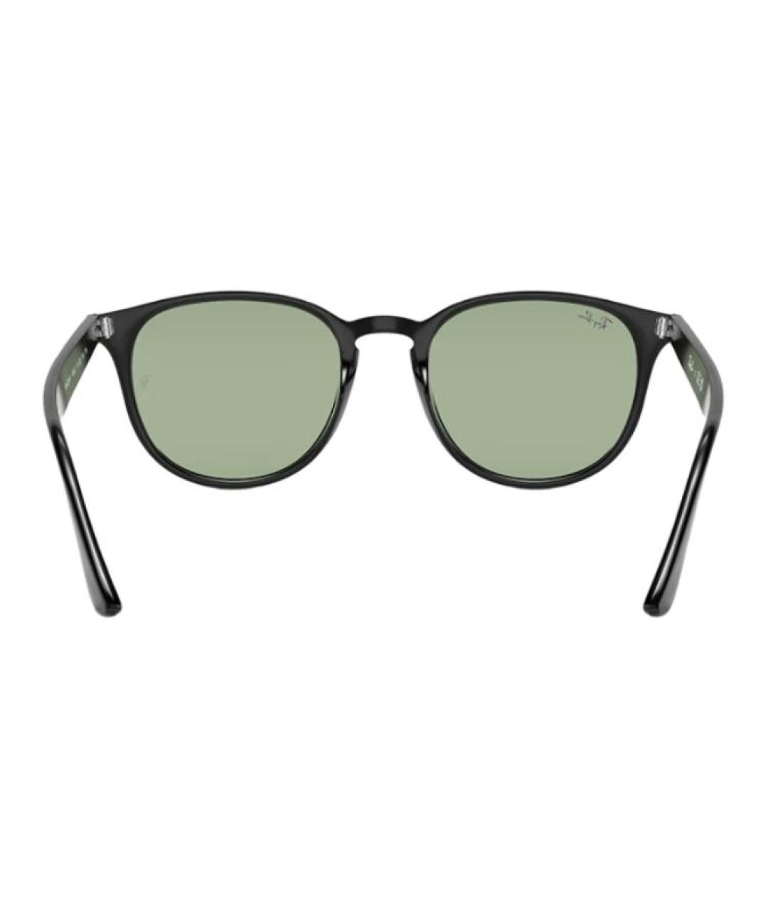 RAY BAN Черные пластиковые солнцезащитные очки, фото 5