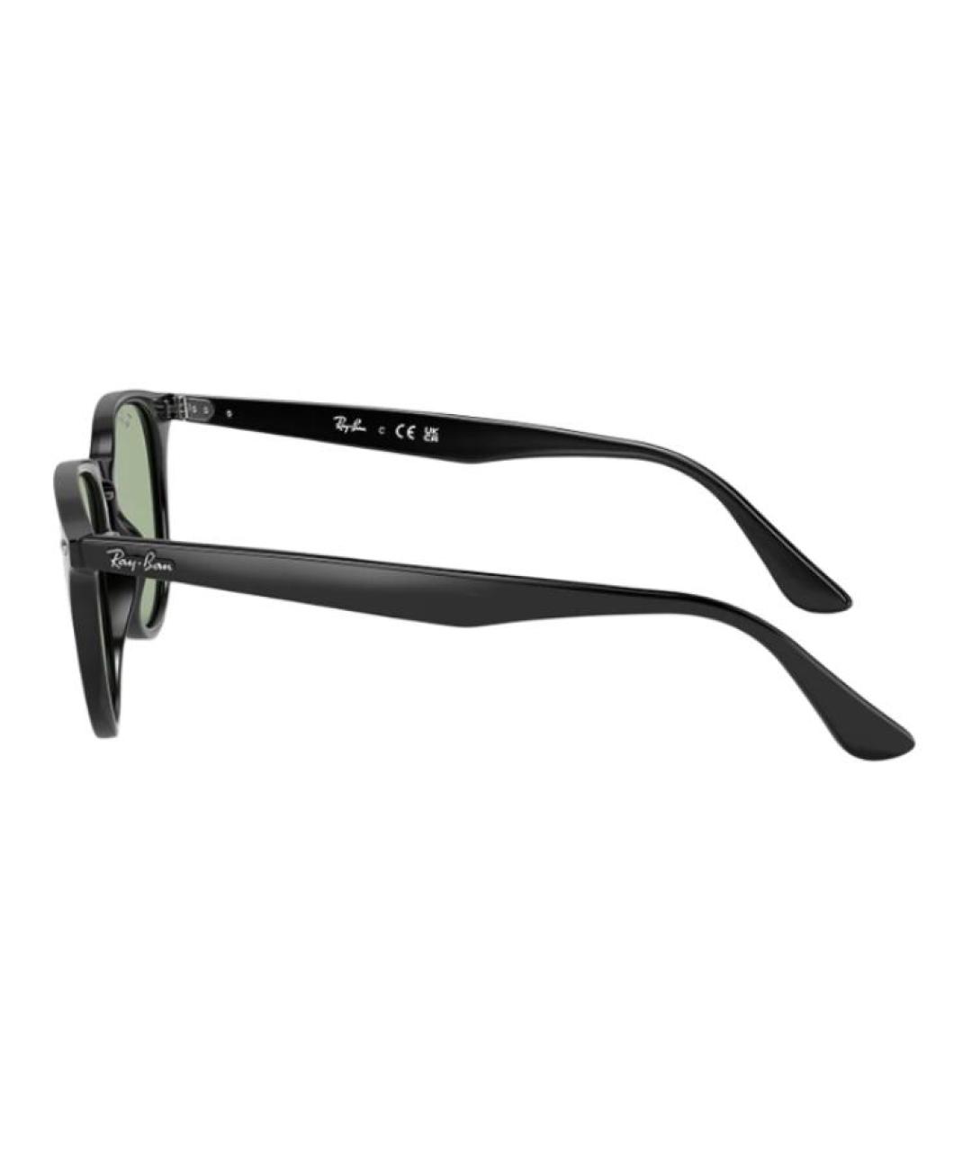 RAY BAN Черные пластиковые солнцезащитные очки, фото 4