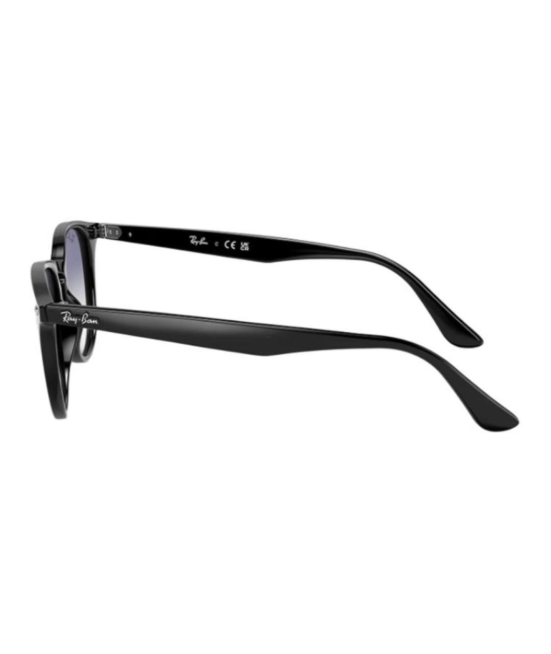 RAY BAN Черные пластиковые солнцезащитные очки, фото 4