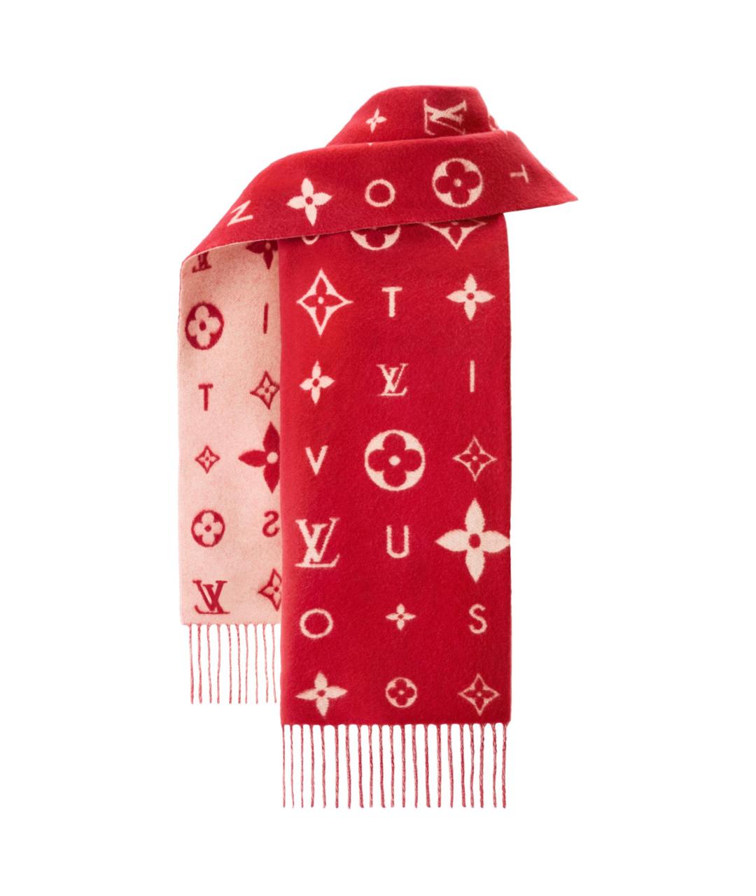 LOUIS VUITTON Красный шарф, фото 2