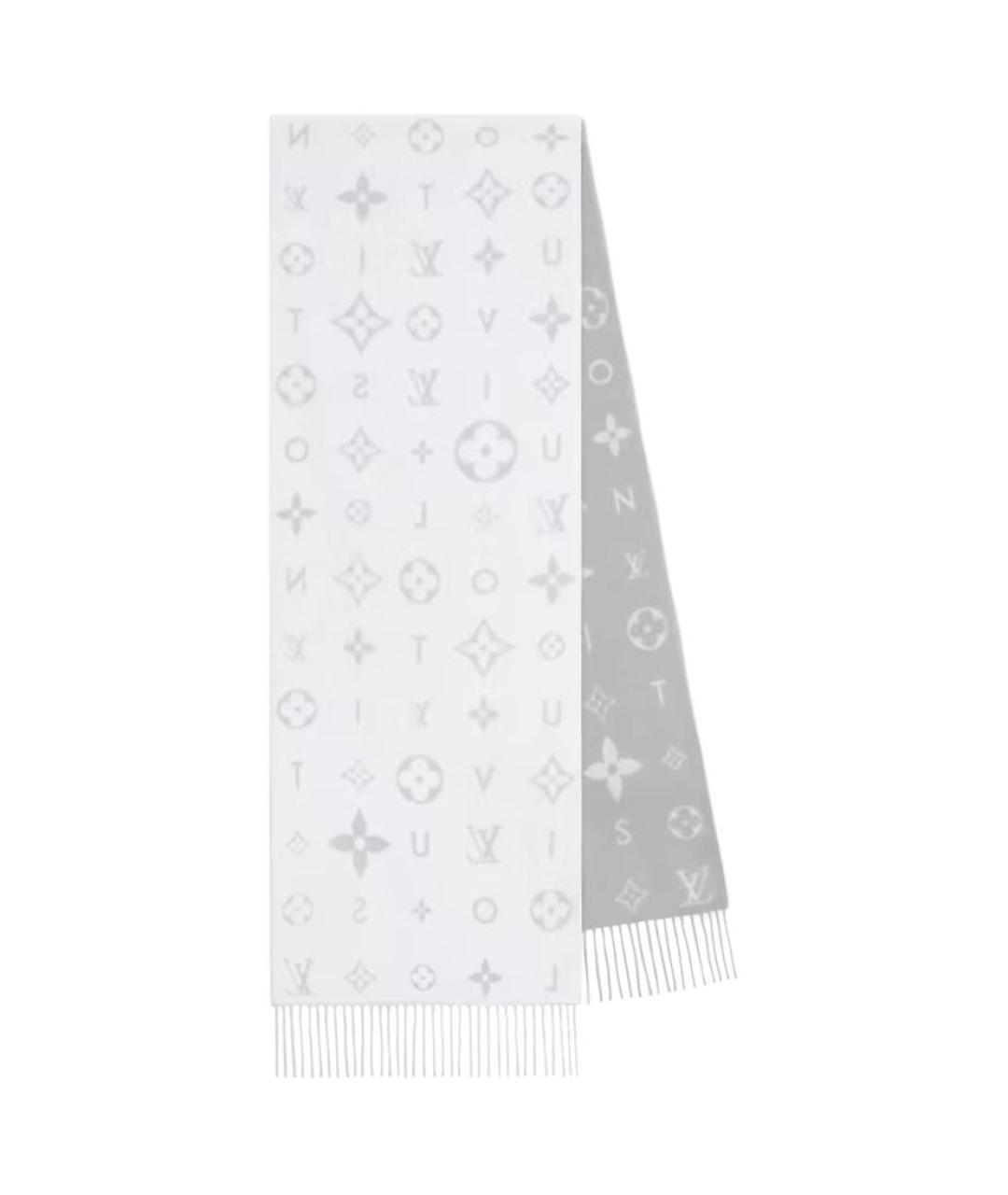 LOUIS VUITTON Серый шарф, фото 3
