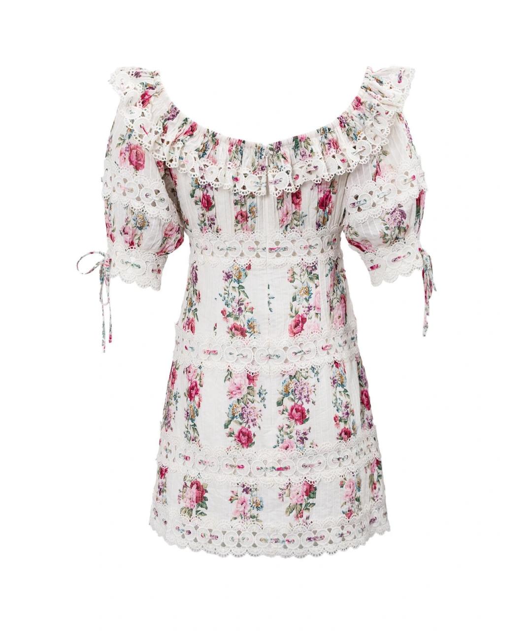 ZIMMERMANN Белое хлопковое повседневное платье, фото 2