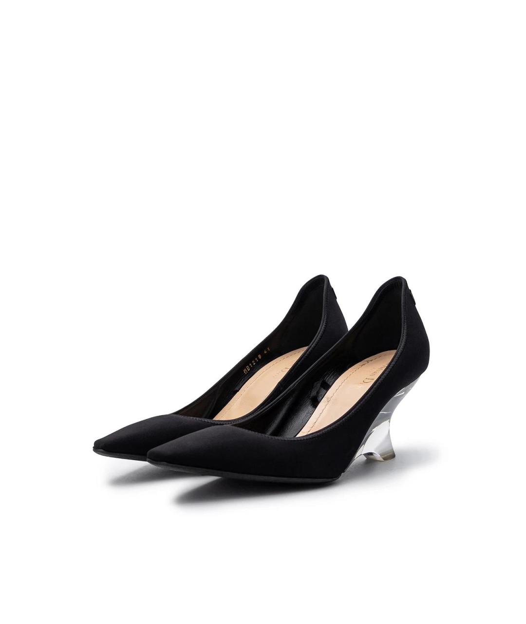 CHRISTIAN DIOR Черные текстильные туфли, фото 2