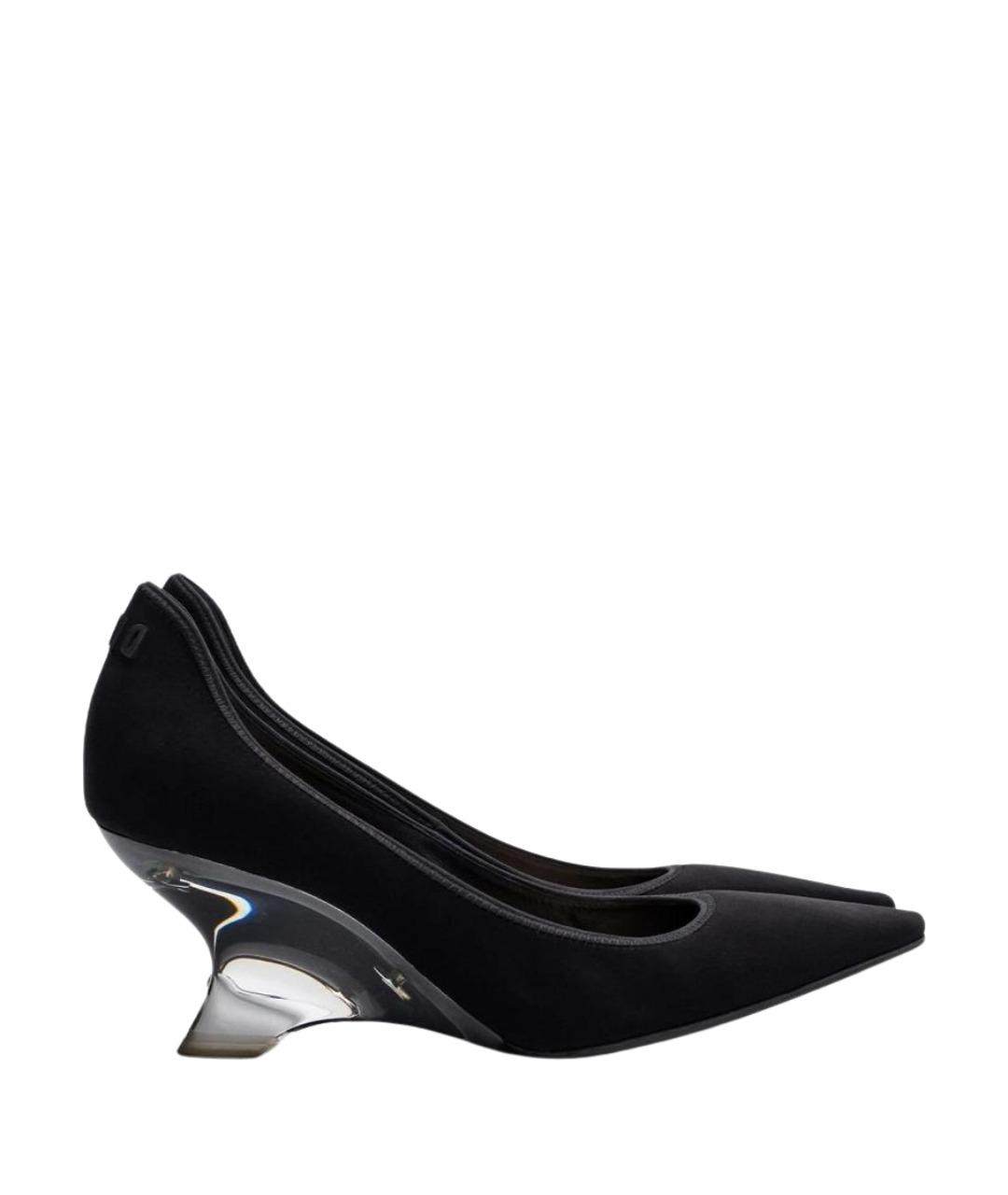 CHRISTIAN DIOR Черные текстильные туфли, фото 1
