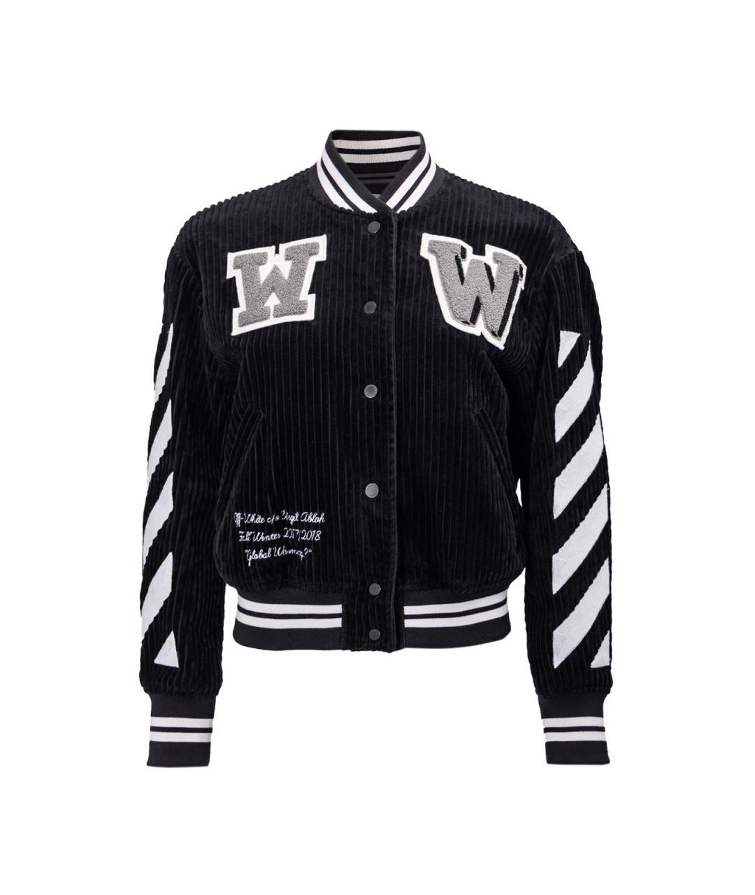 OFF-WHITE Черная бархатная куртка, фото 1