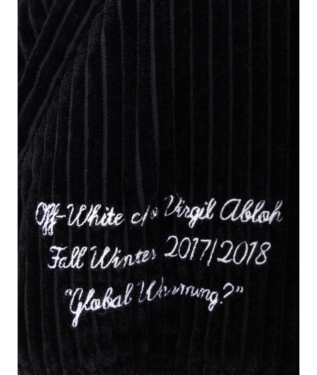 OFF-WHITE Черная бархатная куртка, фото 3