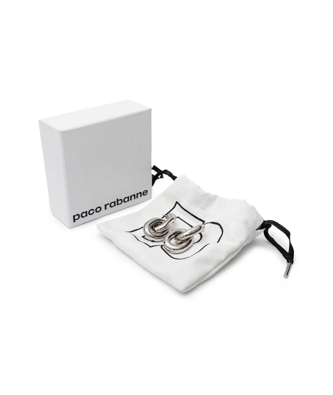 PACO RABANNE Серебряные металлические серьги, фото 5