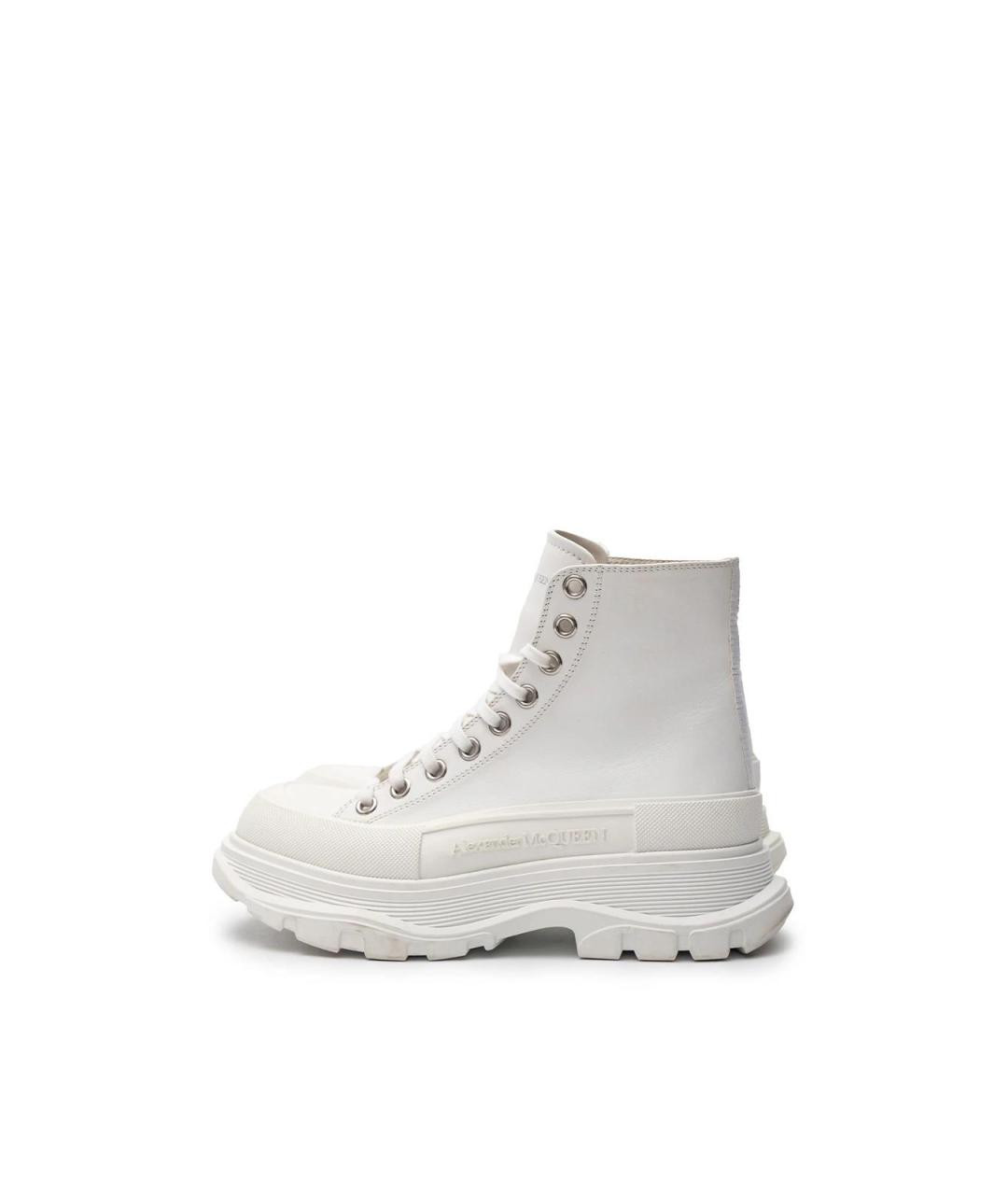 ALEXANDER MCQUEEN Белые кожаные ботинки, фото 5