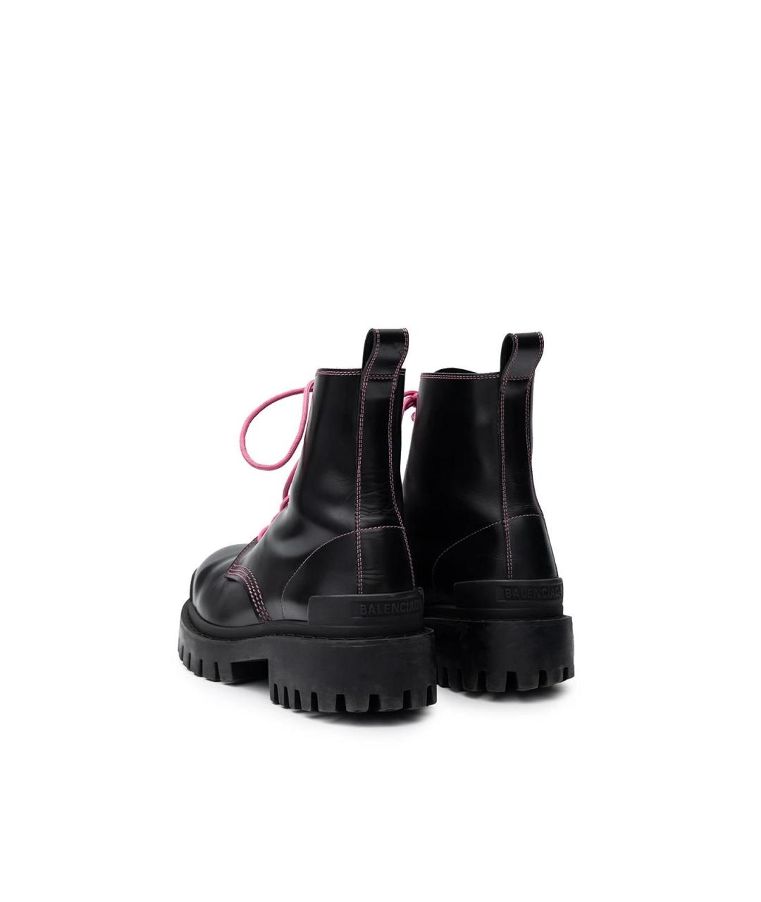 BALENCIAGA Черные кожаные ботинки, фото 3