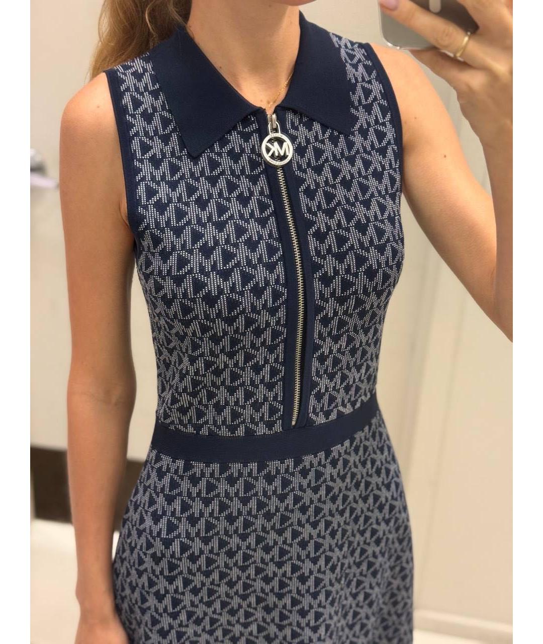 MICHAEL KORS Темно-синее повседневное платье, фото 3