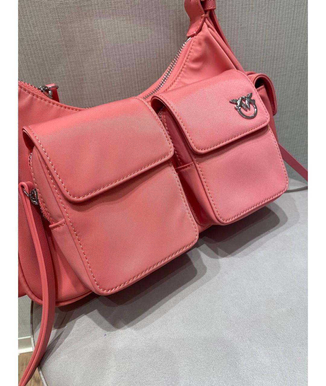 PINKO Коралловая синтетическая сумка через плечо, фото 2