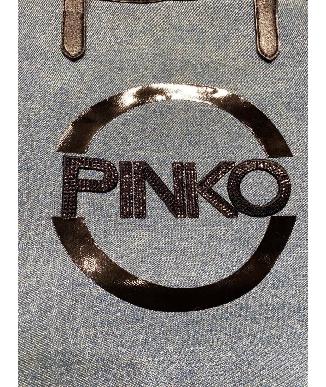 PINKO Синяя деним сумка тоут, фото 5