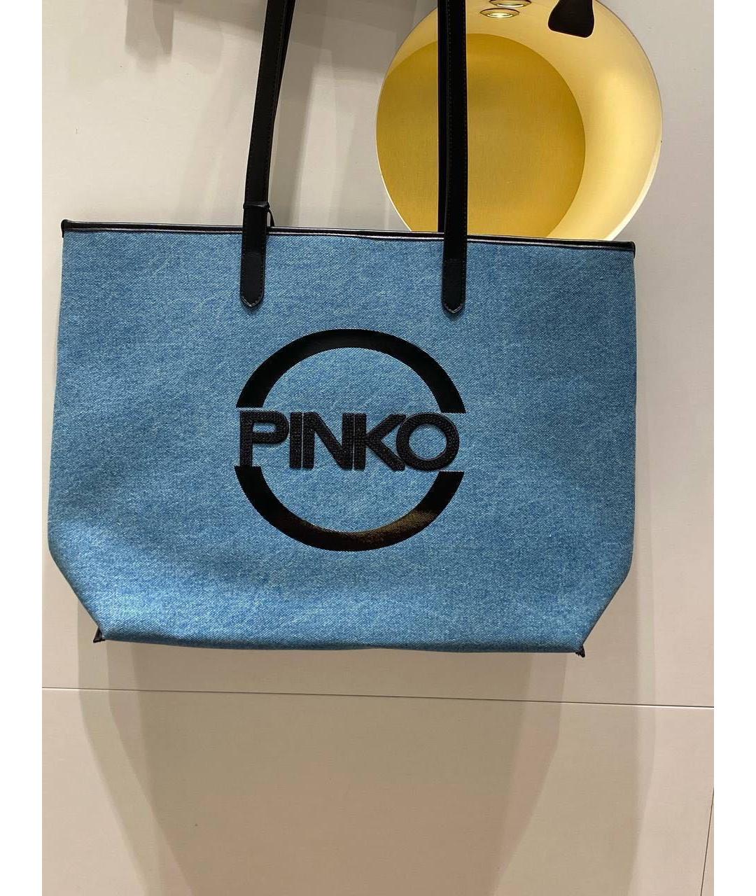 PINKO Синяя деним сумка тоут, фото 2