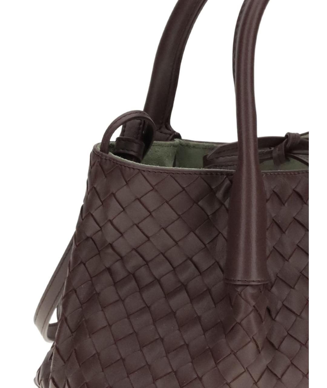 BOTTEGA VENETA Коричневая кожаная сумка тоут, фото 3