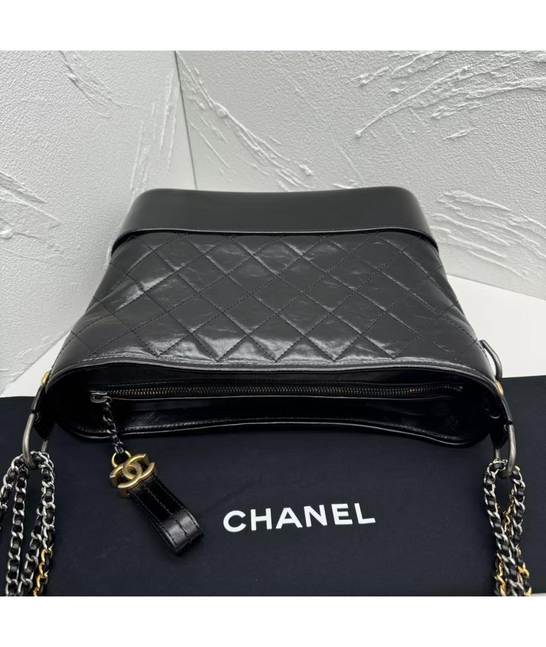 CHANEL Черная кожаная сумка через плечо, фото 4