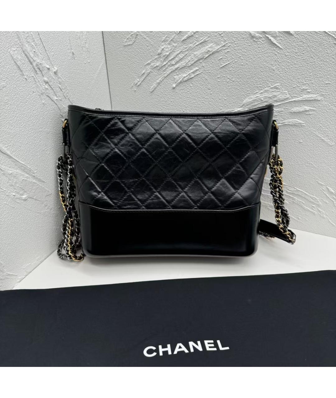 CHANEL Черная кожаная сумка через плечо, фото 2