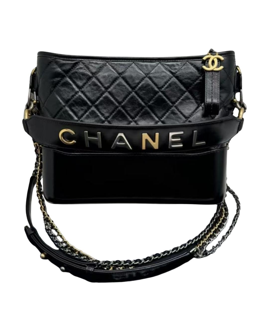 CHANEL Черная кожаная сумка через плечо, фото 1