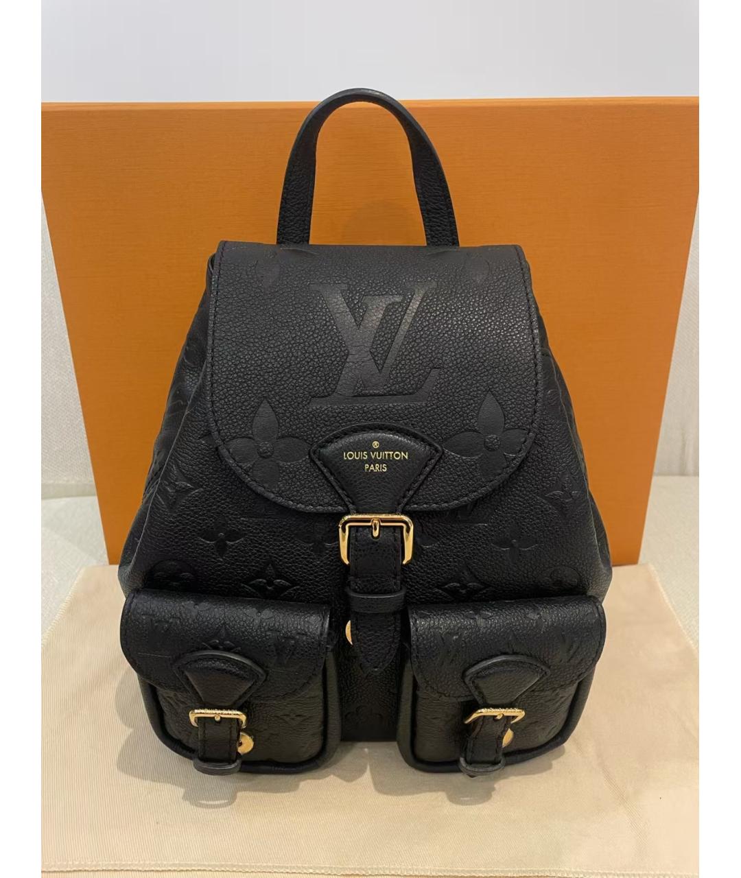LOUIS VUITTON Черный кожаный рюкзак, фото 6