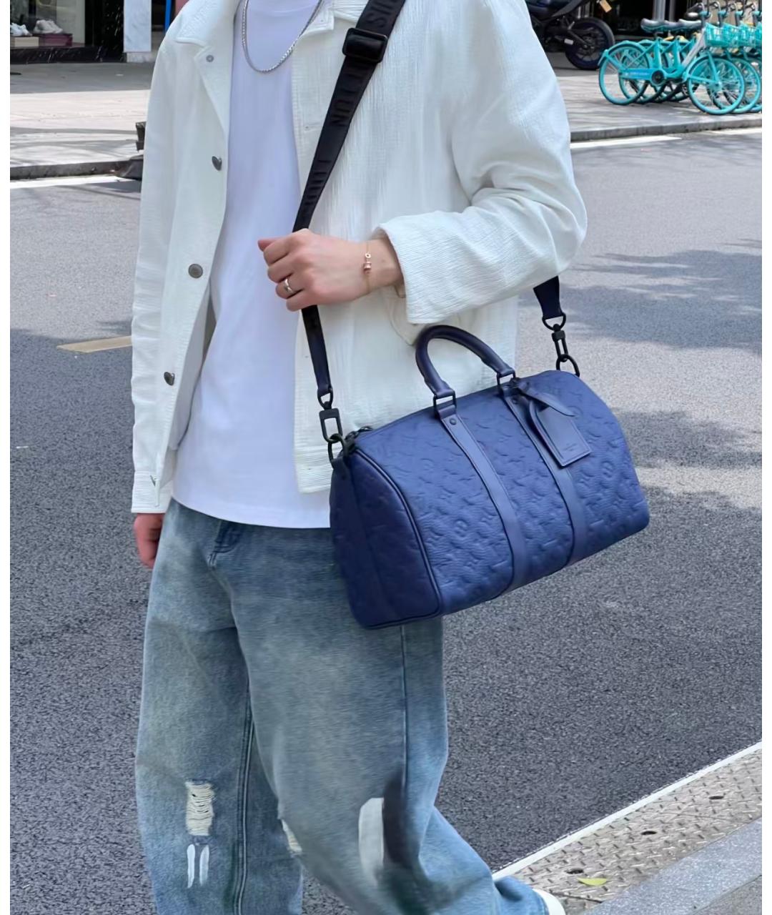 LOUIS VUITTON Синяя сумка через плечо, фото 5