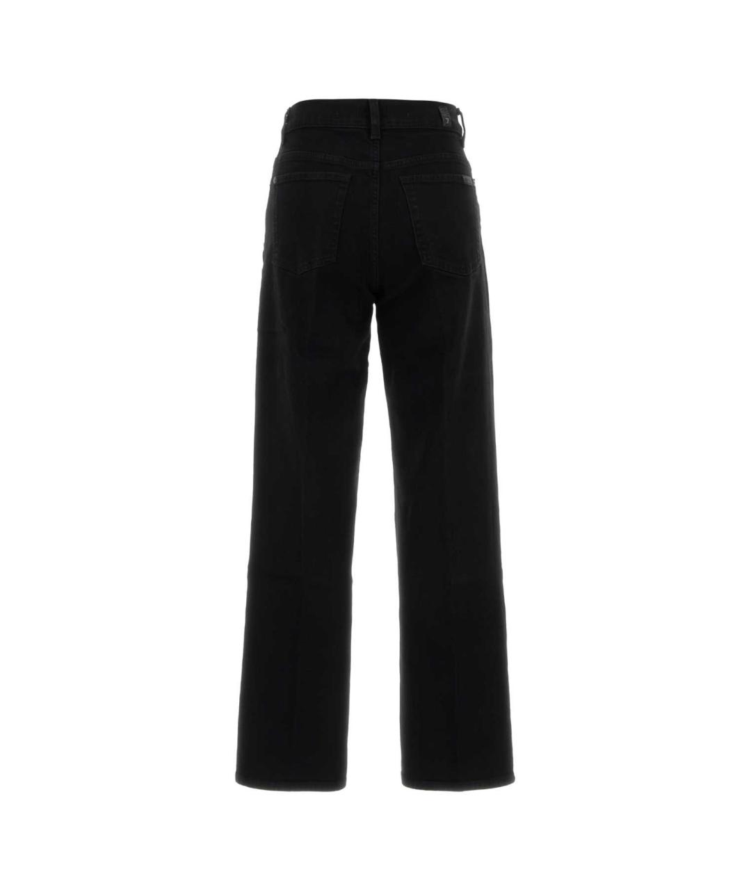 7 FOR ALL MANKIND Черные хлопковые прямые джинсы, фото 2