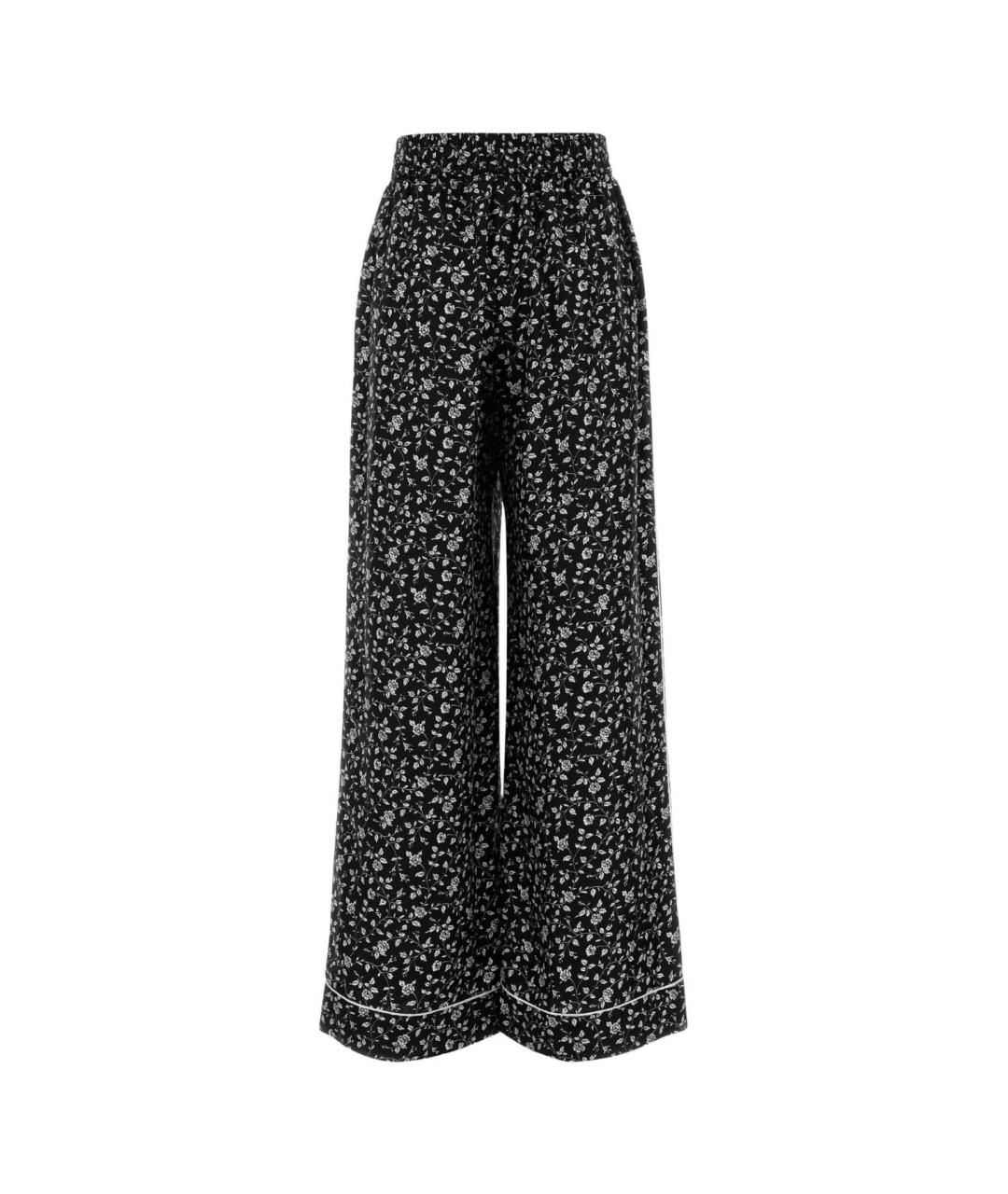 DOLCE&GABBANA Мульти шелковые брюки широкие, фото 2