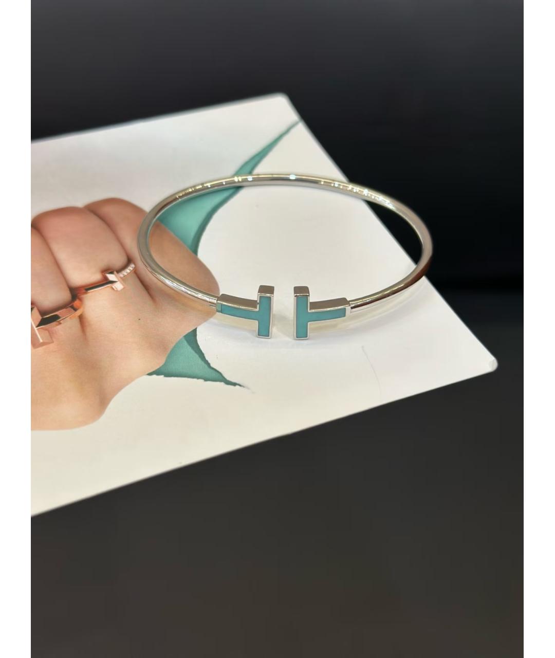TIFFANY&CO Бирюзовый браслет из белого золота, фото 2