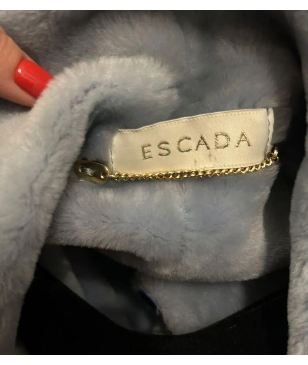 ESCADA Синяя меховая дубленка, фото 3
