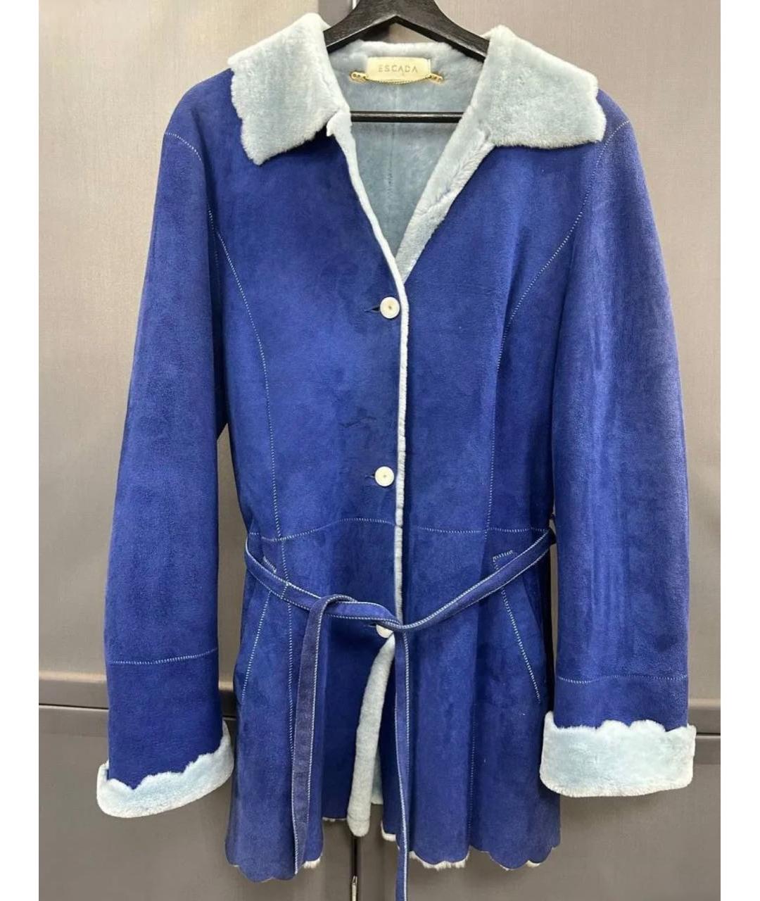 ESCADA Синяя меховая дубленка, фото 6