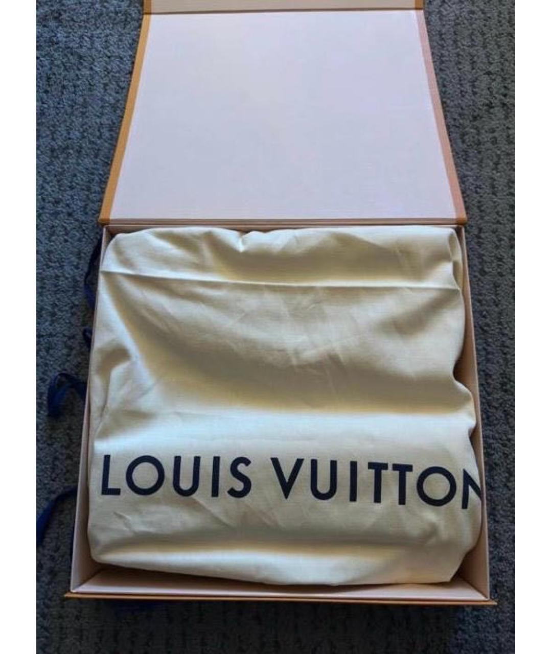 LOUIS VUITTON Коричневая кожаная сумка тоут, фото 6