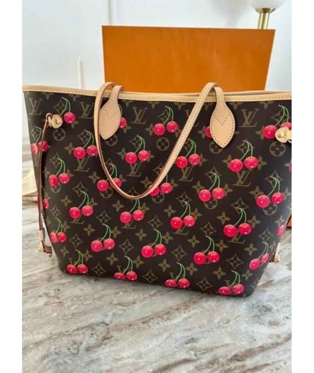 LOUIS VUITTON Коричневая кожаная сумка тоут, фото 2