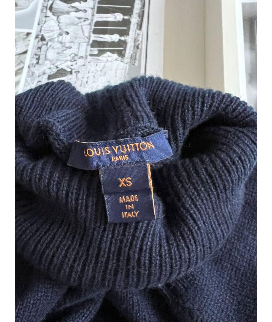 LOUIS VUITTON Темно-синее кашемировое повседневное платье, фото 6