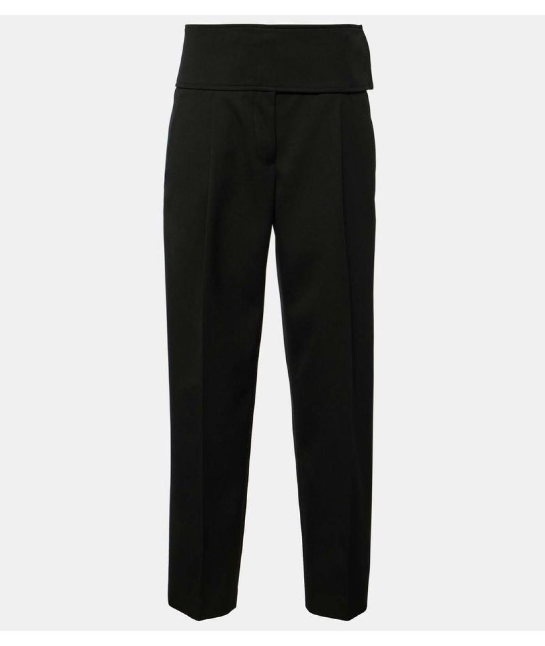 JIL SANDER Черные шерстяные прямые брюки, фото 6