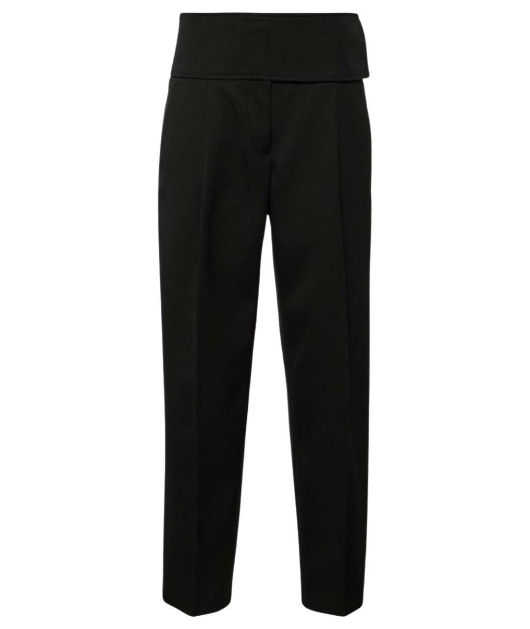 JIL SANDER Черные шерстяные прямые брюки, фото 1