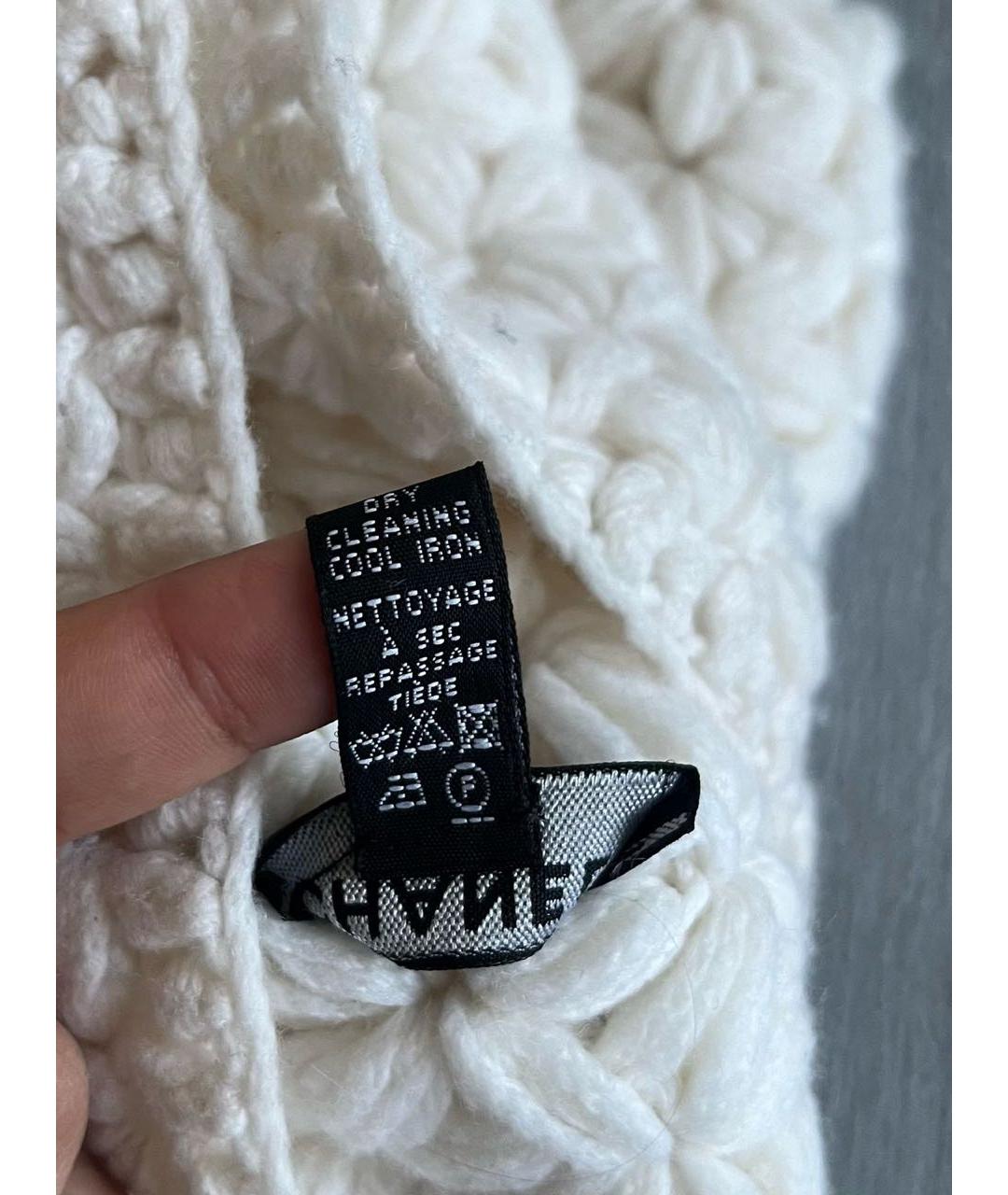 CHANEL Белая кашемировая шапка, фото 8