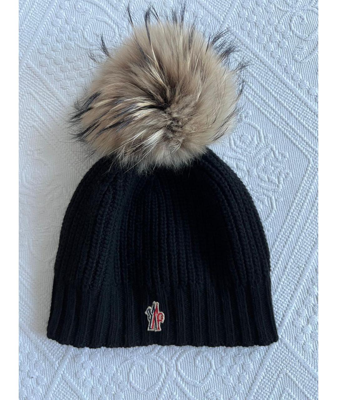 MONCLER Черная шапка, фото 9