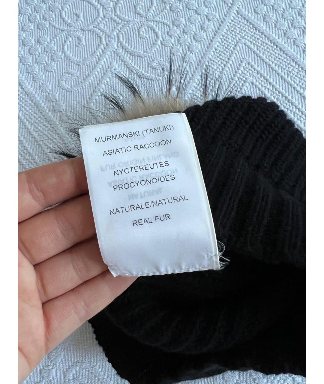 MONCLER Черная шапка, фото 8