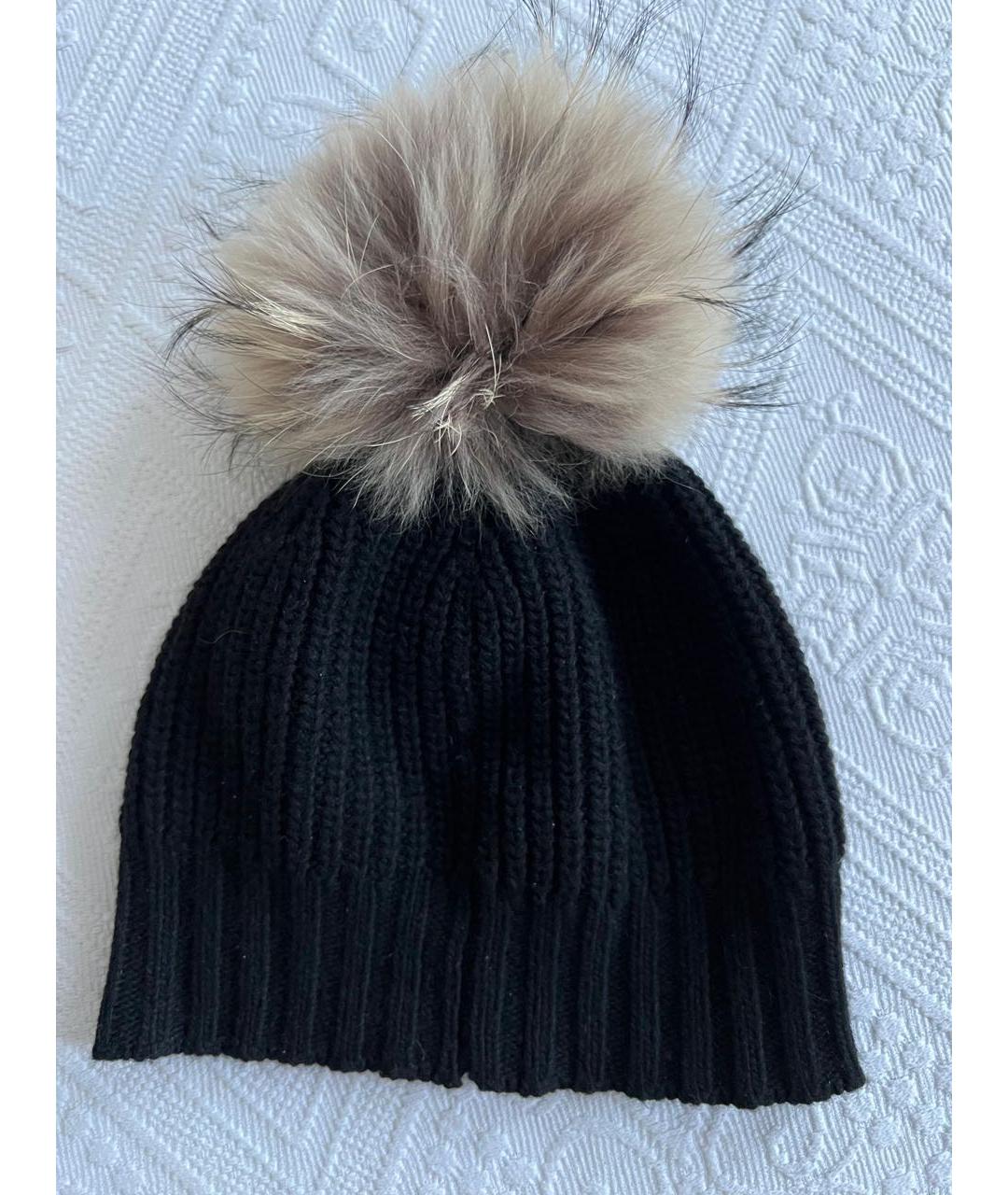 MONCLER Черная шапка, фото 4