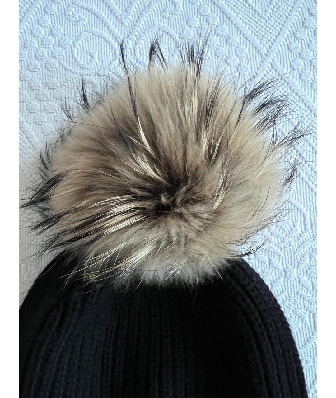 MONCLER Черная шапка, фото 3