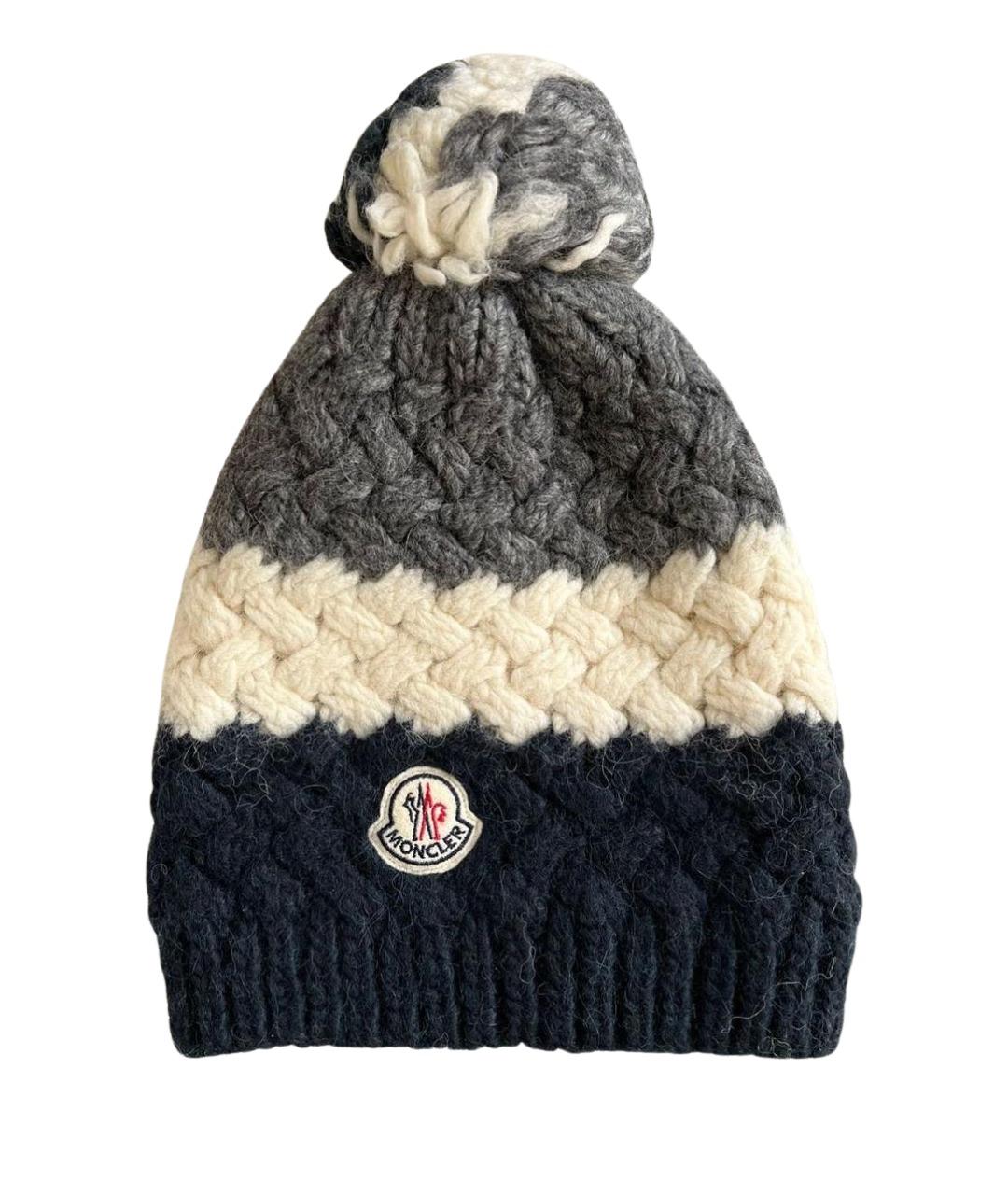 MONCLER Серая шапка, фото 1