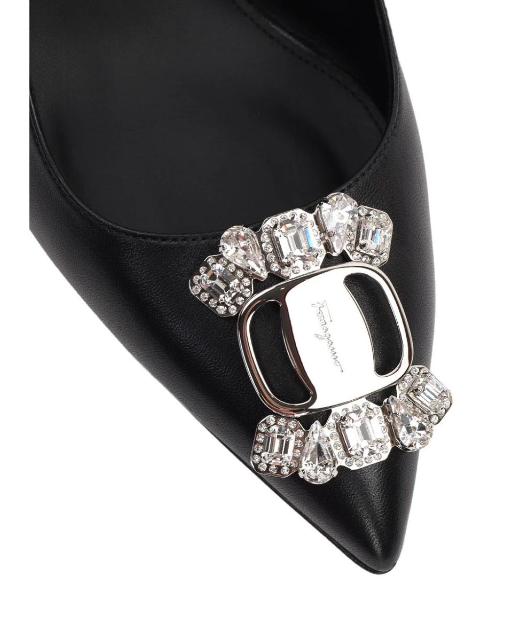 FERRAGAMO Черные кожаные туфли, фото 3