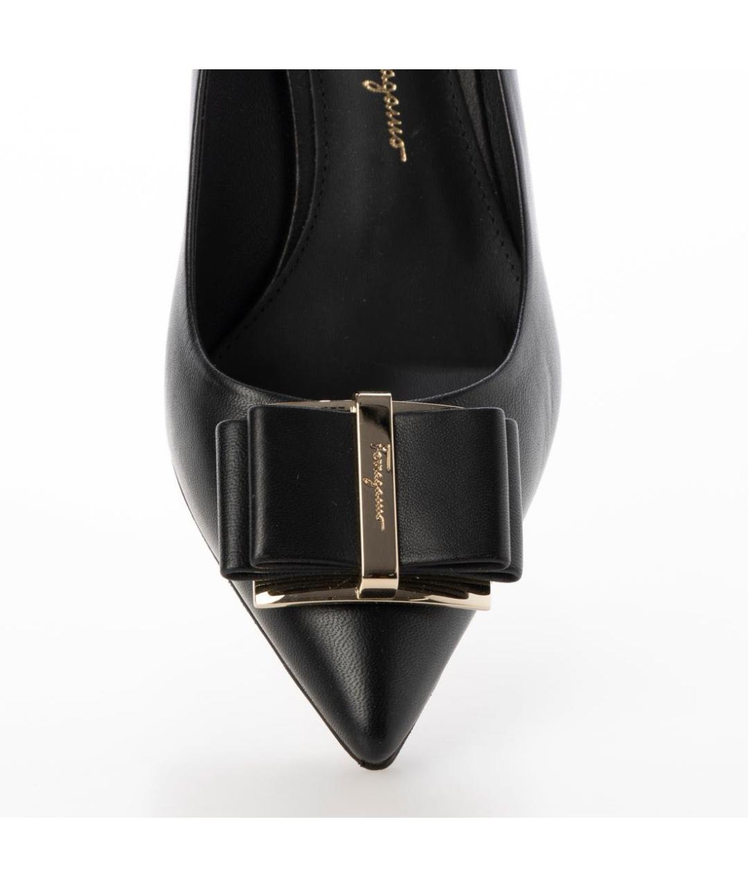 FERRAGAMO Черные кожаные туфли, фото 3
