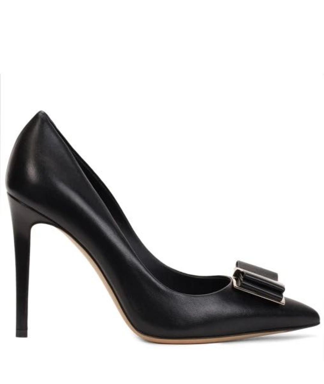 FERRAGAMO Черные кожаные туфли, фото 4