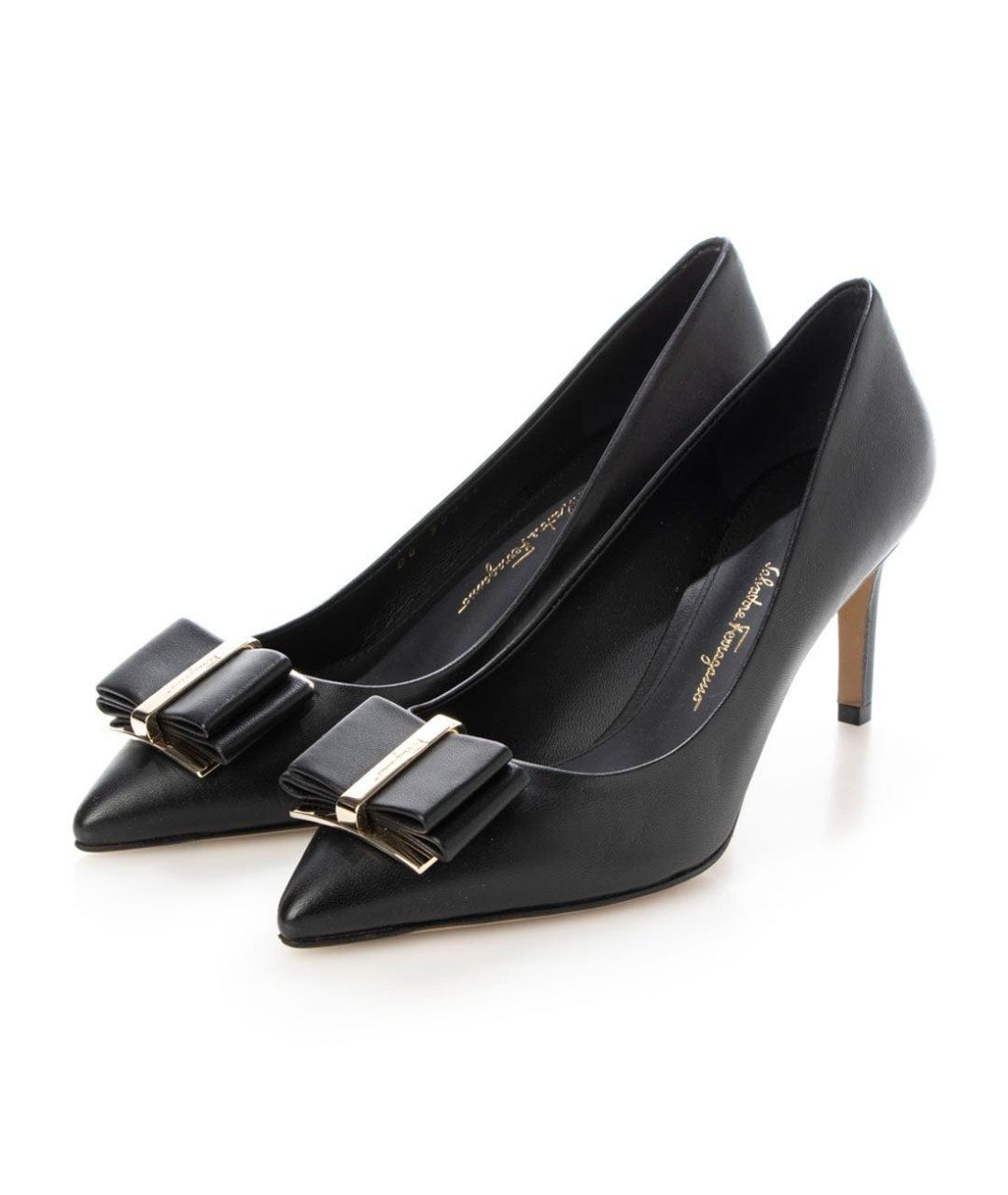 FERRAGAMO Черные кожаные туфли, фото 2