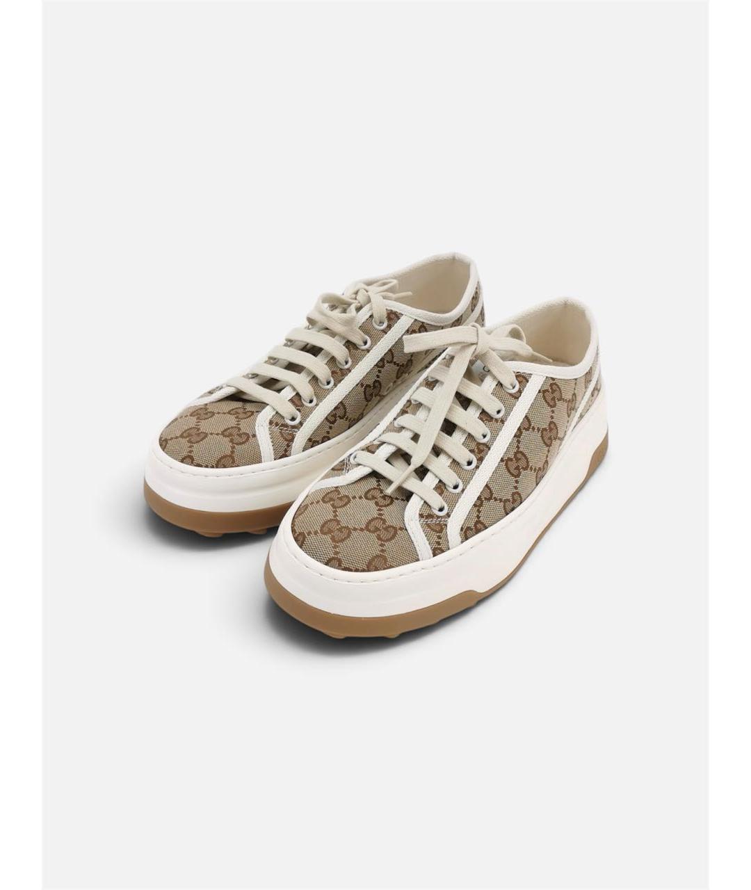 GUCCI Бежевые кеды, фото 2