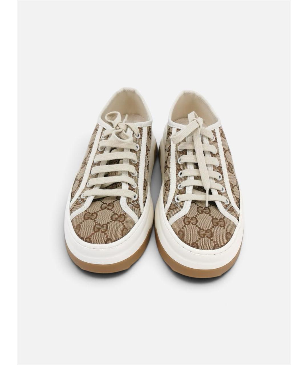 GUCCI Бежевые кеды, фото 3