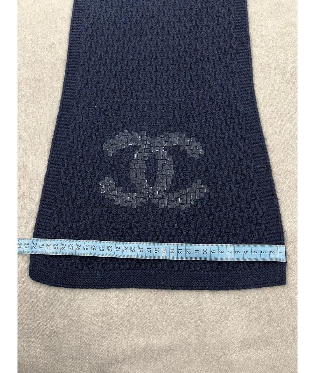 CHANEL Темно-синяя кашемировая шапка, фото 2