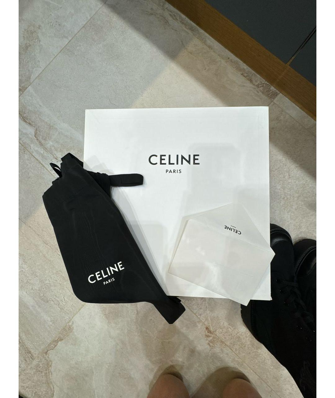 CELINE Черные текстильные ботинки, фото 6