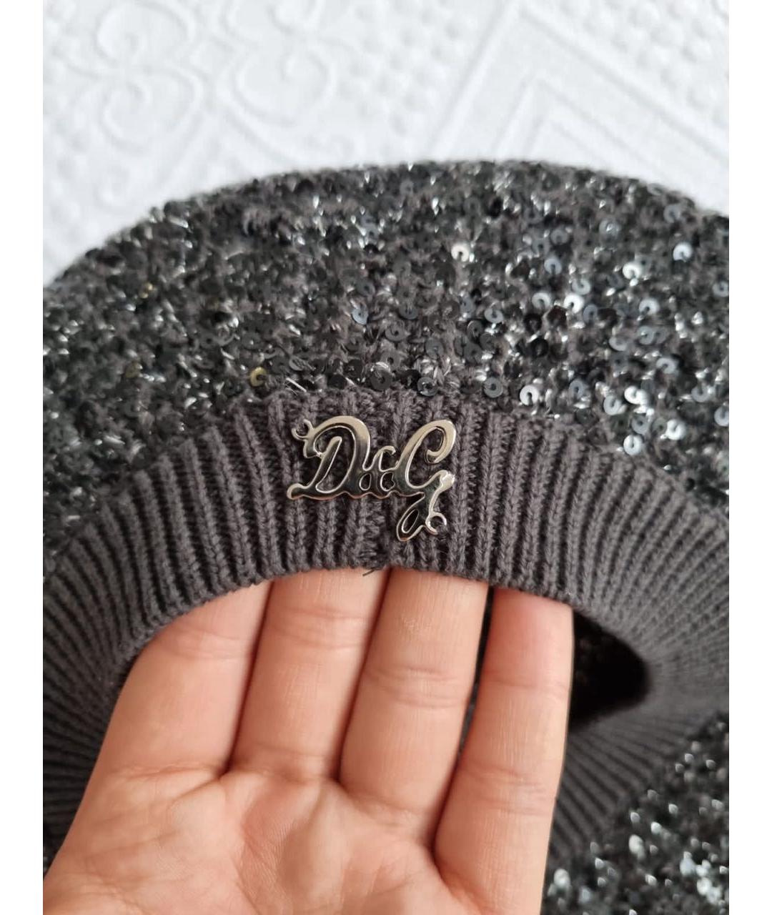 DOLCE&GABBANA Серая шапка, фото 2