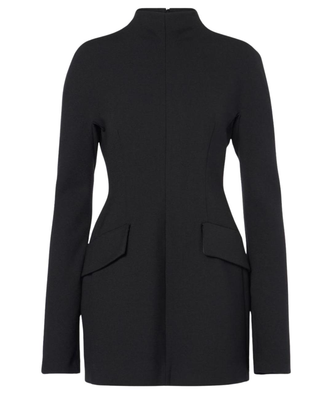 SPORTMAX Черное шерстяное повседневное платье, фото 1