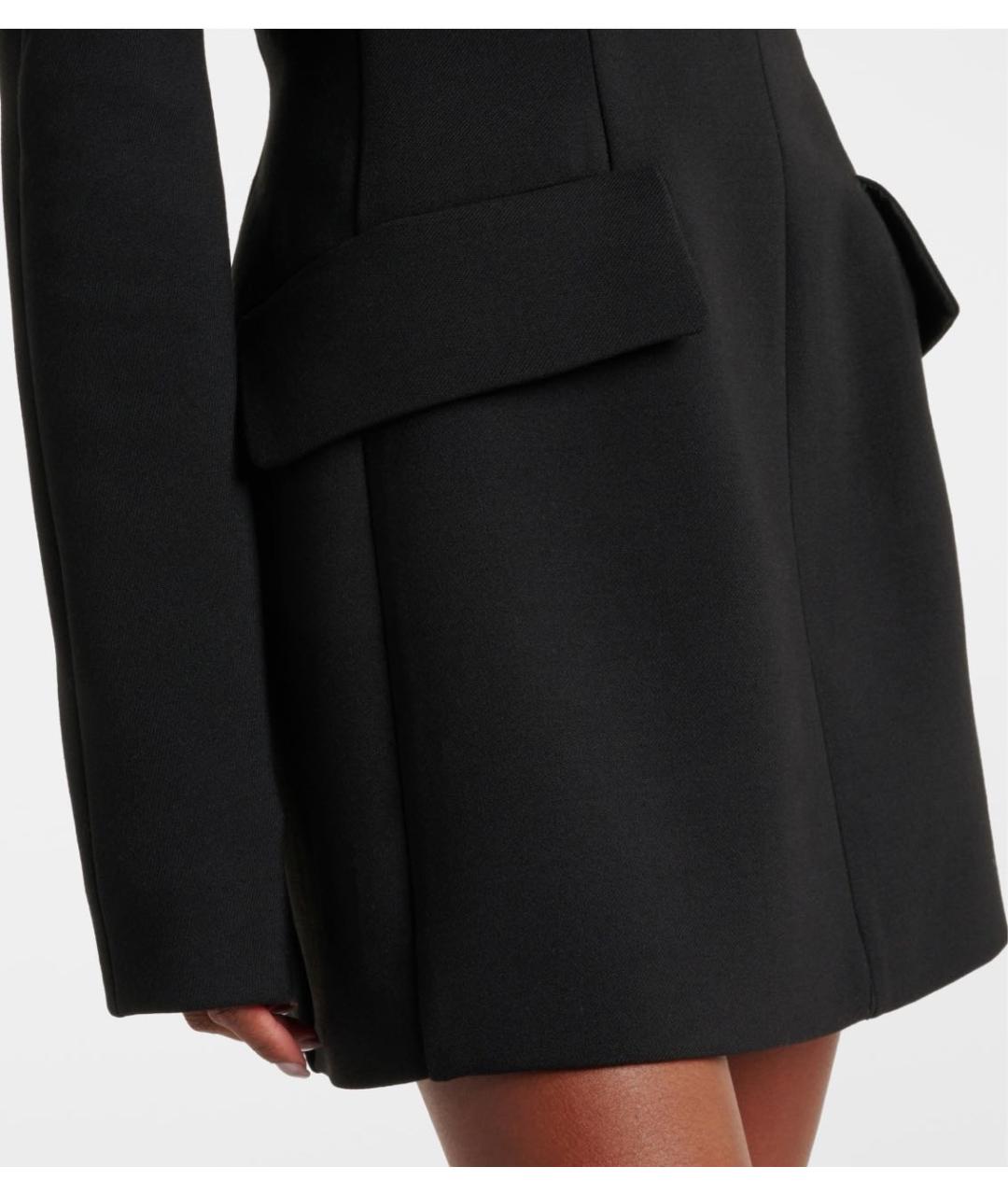 SPORTMAX Черное шерстяное повседневное платье, фото 8